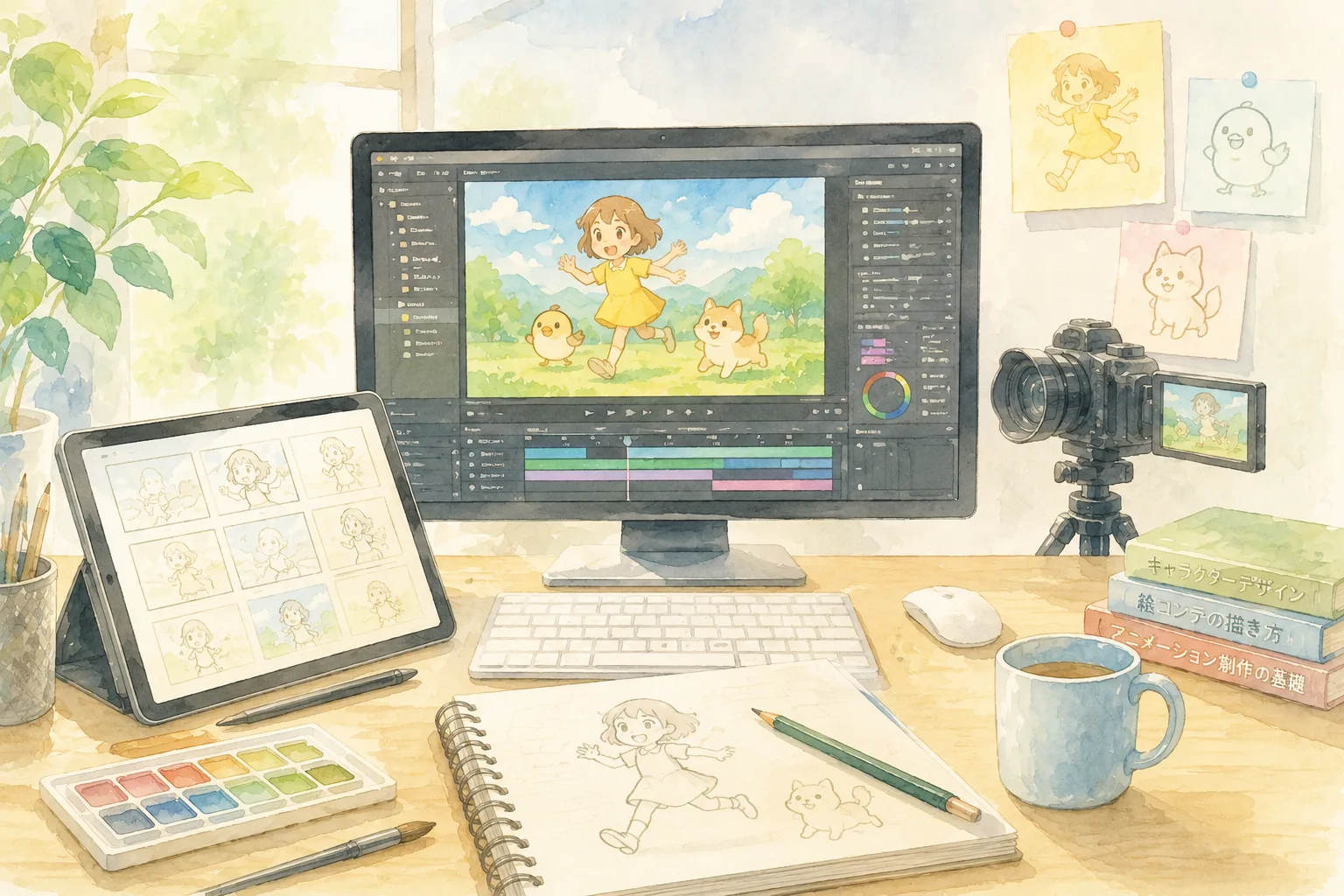 アニメチャンネル制作のイメージイラスト